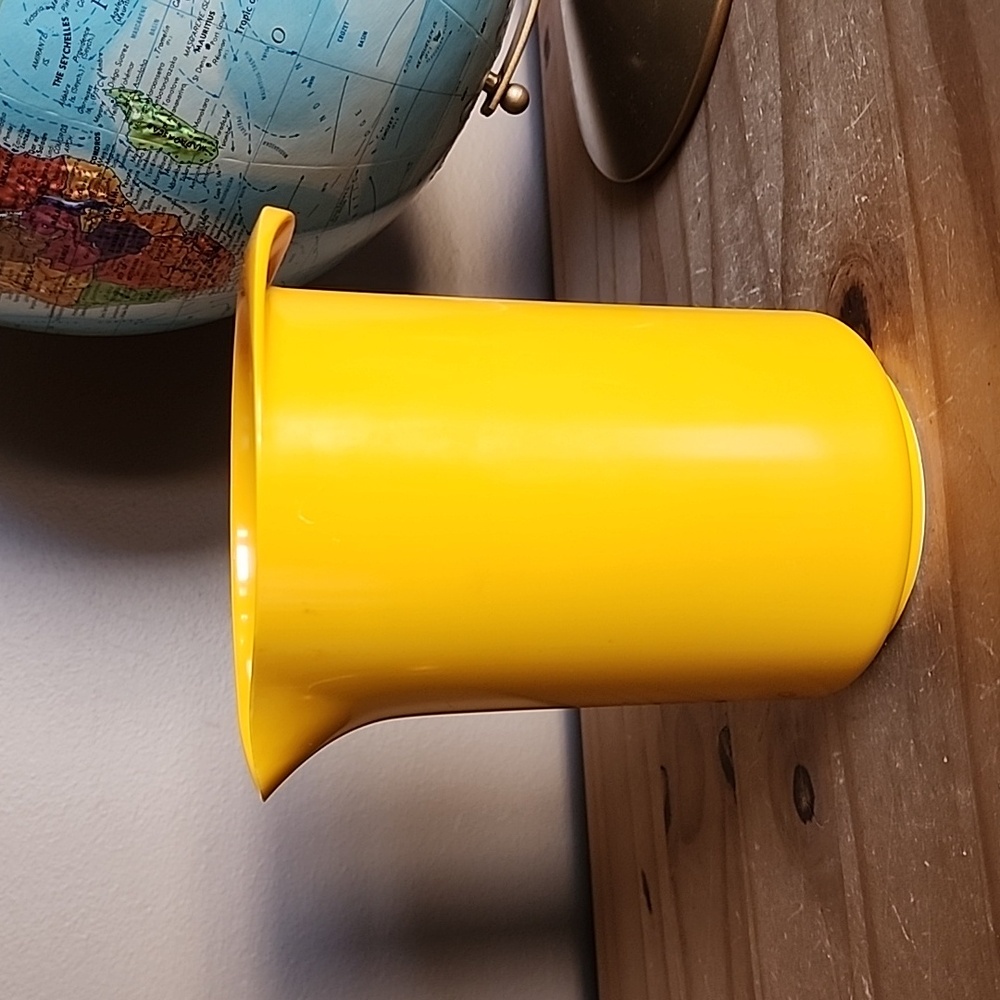 Vintage ROSTI Denmark Erik Lehmann yellow melamine pitcher